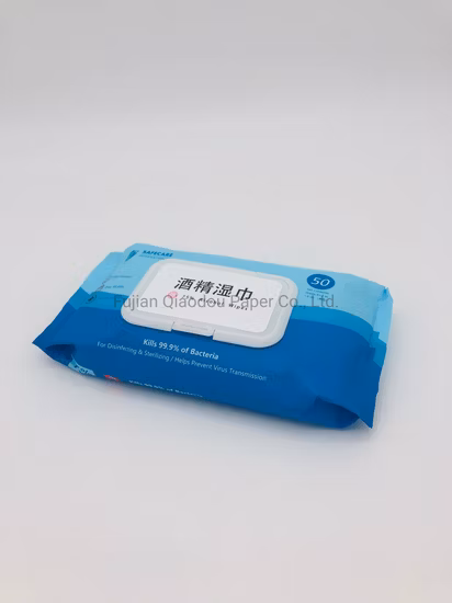 Qiaodou Skin Care Alcohol Gentle Killl 99,9% микробов, дезинфицирующие влажные салфетки